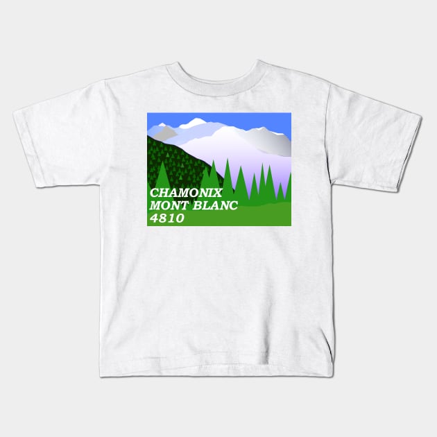 Chamonix Mont Blanc Kids T-Shirt by ChrisWilson